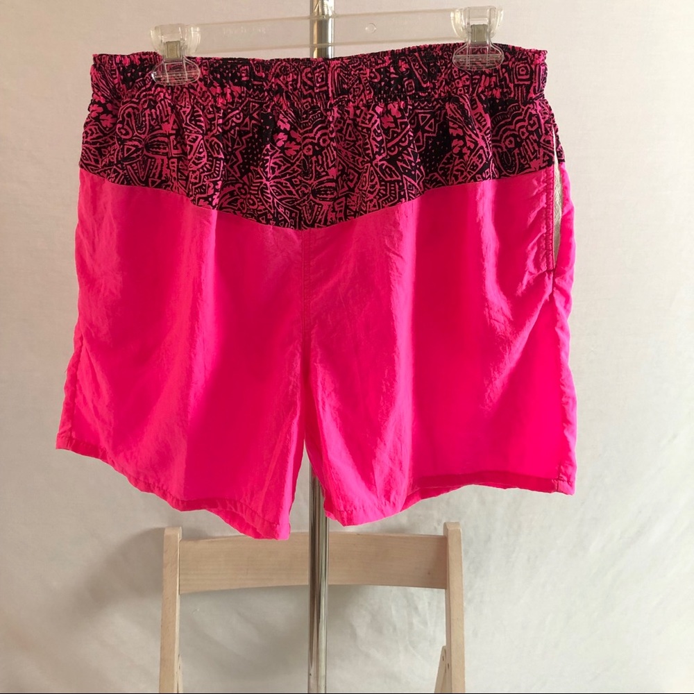 Vintage Express Men’s Neon Swim Shorts Size Large